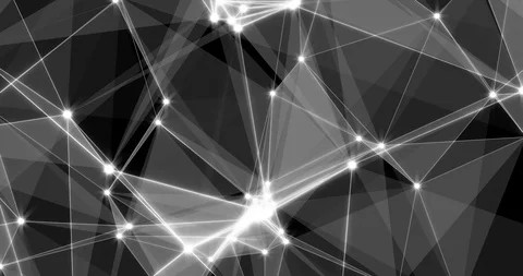 Motion Loop Background Abstract Dynamic Plexus Futuristic Technology. 3d render Stock Footage 106441723