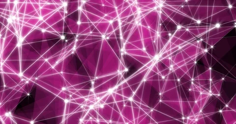 Motion Loop Background Abstract Dynamic Plexus Futuristic Technology. 3d render Stock Footage 119996787