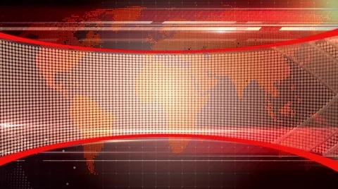 Motion Loopable Background 077, news bg with world map Vidéo 65723260