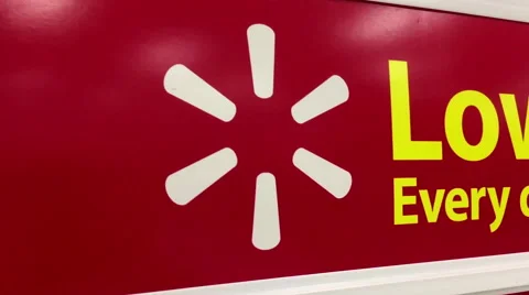 Motion of low prices every day sign on woman clothes section Video stock 67873152