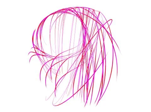 Motion of luminous lines 3D illustration Stock Illustration