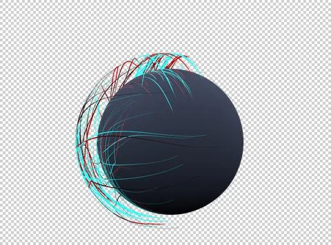 Motion of luminous lines 3D illustration Stock Illustration