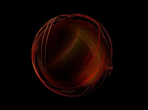 Motion of luminous lines 3D illustration Stock Illustration
