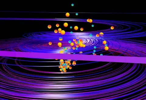 Motion of luminous lines 3D illustration Stock Illustration