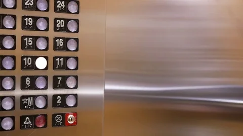 Motion of man leaving while elevator open at main floor with 4k resolution. Stock Footage 80367283