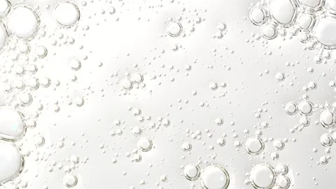 Motion of molecule bubbles in a cosmetic serum, macro. Stock Footage 305073391