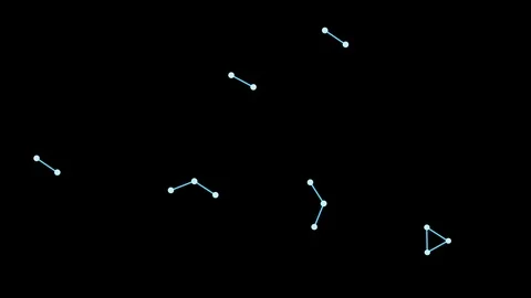 Motion of molecules. Animations of atoms and molecules. Cartoon Stock Footage 108863962