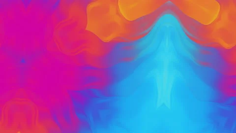 Motion multicolored symmetric rotating background liquid kaleidoscope pattern Stock Footage 131671049