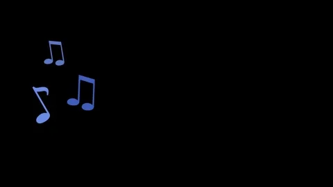 Motion of musical notes swaying smoothly with a neutral dark background Video stock 311916155