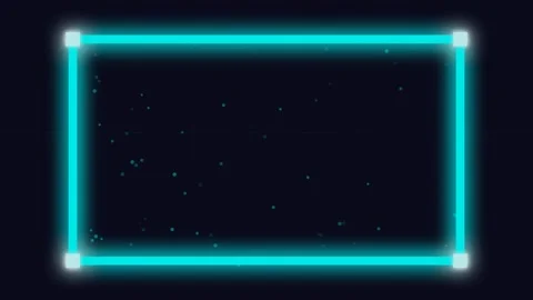 Motion of Neon Light Frame with Starry Night Background for Dynamic Visual .. 库存影片 342562929
