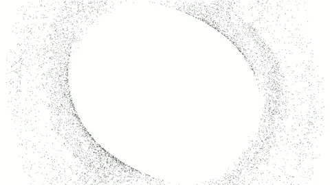 Motion of nuclear hazard symbol through organic grainy shapes Video stock 336658579