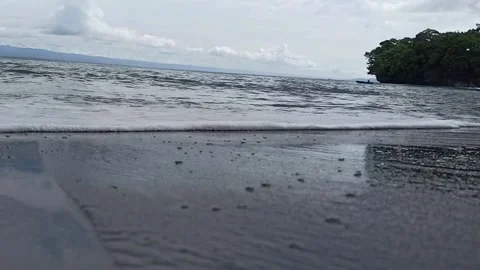 Motion ocean wave in Pangandaran Stock Footage 167854136