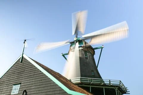Motion of an old windmill Foto stock