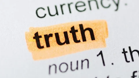 Motion of orange marker on truth word Stock Footage 72232547