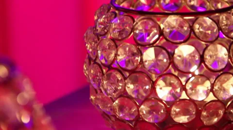 Motion pan of a Crystal candle 库存影片 31687068