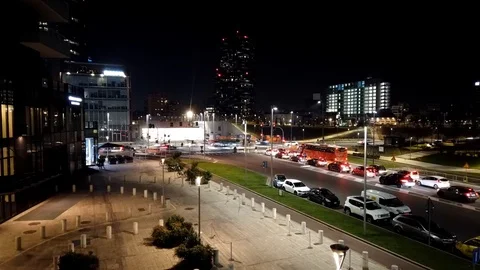 Motion Panning Time Lapse Traffic And Pedestrians Stock Footage 122681988