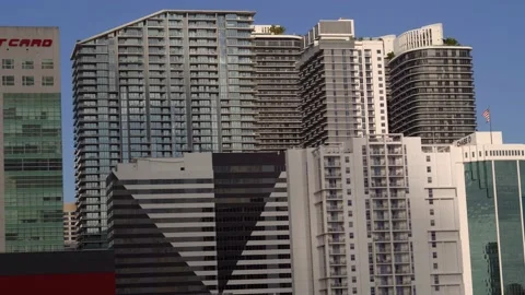 Motion parallax video Brickell Miami FL Stock Footage 155808399
