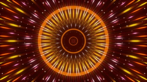 Motion particles and flashing light on red background, loop Stock Footage 125460755