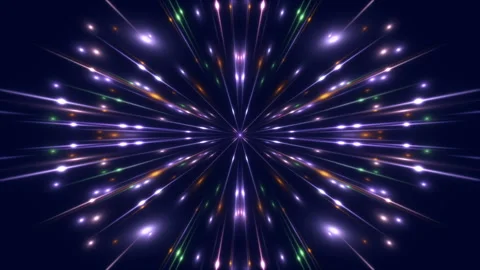 Motion particles and flashing light on purple background, loop Stock Footage 125460955