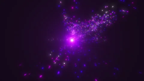 The motion of particles around a bright center Stock Footage 252458742