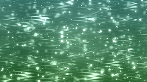 Motion of particles with green waves. Stock-Footage 50027820