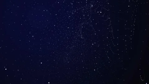 Motion of Particles with Night Sky Background Illustrazione stock