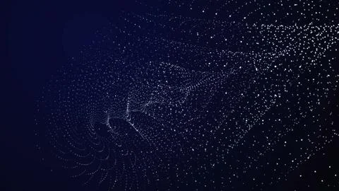 Motion of Particles with Night Sky Background Illustrazione stock