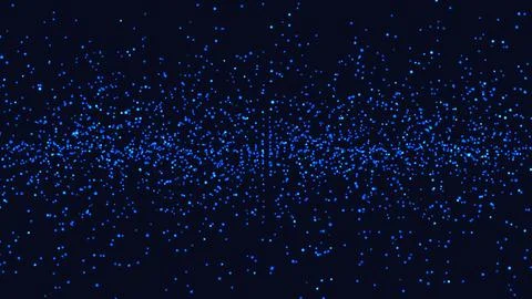 Motion of Particles with Night Sky Background Illustrazione stock