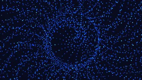 Motion of Particles with Night Sky Background Illustrazione stock