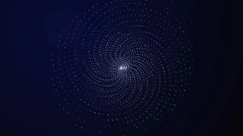 Motion of Particles with Night Sky Background Illustrazione stock