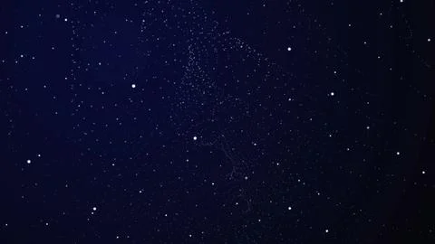 Motion of Particles with Night Sky Background Illustrazione stock