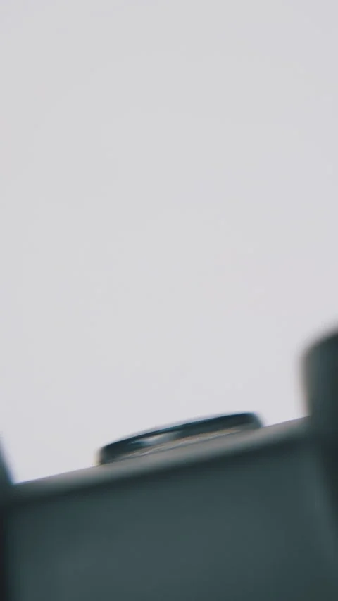 Motion past black joystick with buttons on white background Stock Footage 317382253