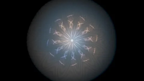 Motion pattern with glowing light and abstract design in dark space Stock Footage 337410448