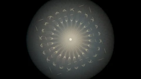 Motion pattern with light effects on dark background Stock Footage 337384912