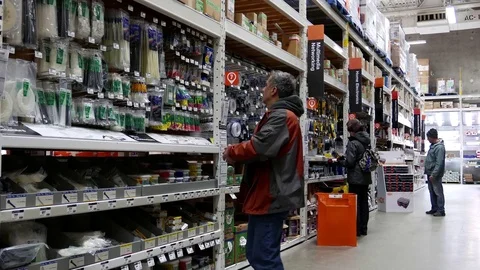 Motion of people buying multimedia networking and home electronics product Video stock 72613112