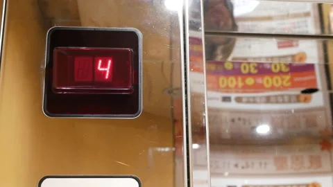 Motion of people taking elevator from four to B2 floor Stock Footage 99016445