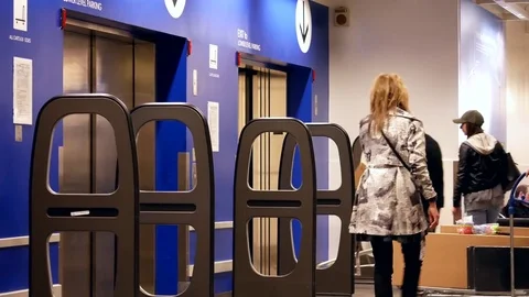 Motion of people taking elevator inside Ikea store Video stock 73983023