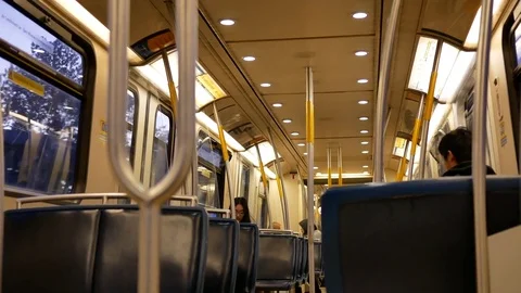 Motion of people taking skytrain with 4k resolution Video stock 81111387