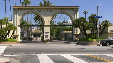 Motion picture industry studio. Paramount Pictures, The Studios at Paramount Stock Footage 279113409