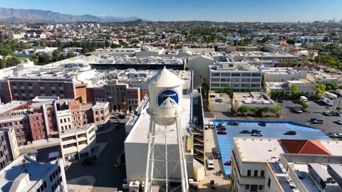 Motion picture industry studio. Paramount Pictures studio water tank Stock Footage 323330779