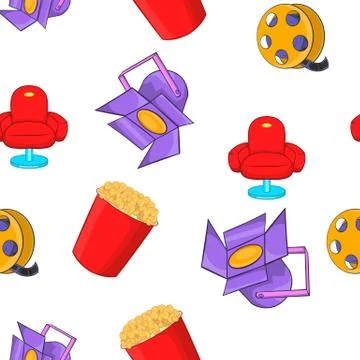 Motion picture pattern, cartoon style Illustrazione stock