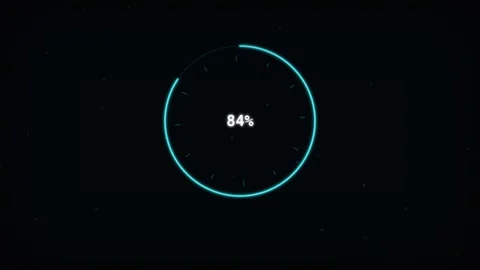 Motion Progress Bar Animation Showing Loading Percentage in Digital Interface Stock Footage 342569083