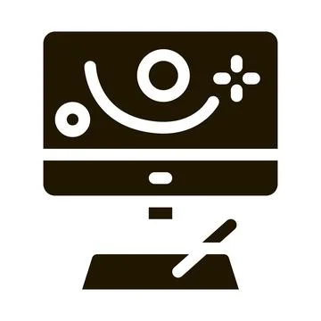 Motion projection in action icon Vector Glyph Illustration 스톡 일러스트