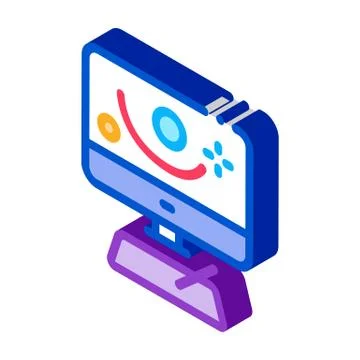 Motion projection in action isometric icon vector illustration Illustrazione stock