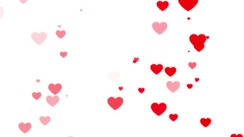 Motion red heart on white background Stock Footage 160560299