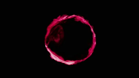 Motion of red smoke circle Stock Footage 123758786