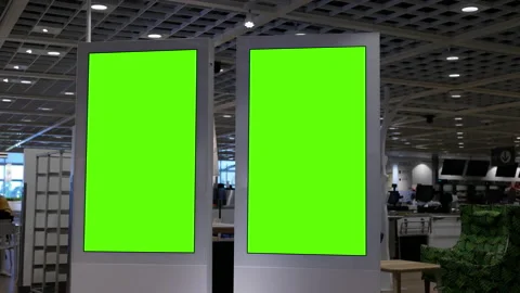 The motion of the restaurant section and green screen billboard Stock Footage 203439022