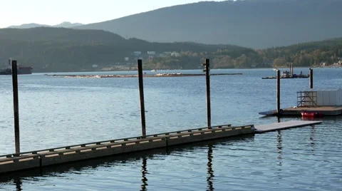 Motion of river dock at Rocky point park Video stock 61787590