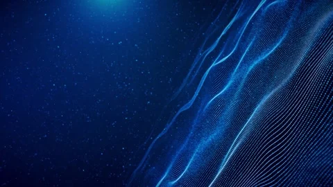 Motion of sci-fi digital data flow Cyber or technology big data Bokeh particles Stock Footage 260080819