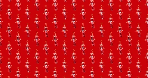 Motion seamless pattern. Stylish teddy bear background Stock Footage 121232591